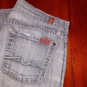 Seven for all mankind grey distressed jeans